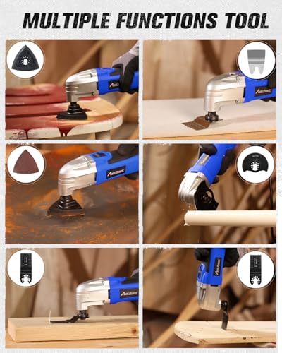 AVID POWER Oscillating Tool 3°Oscillation Angle 22,000 OPM Oscillating Saw - color: Blue