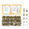 230 Pcs Threaded Inserts Nuts Assortment Tool Kit - 11 Sizes Metric M4/M5/M6/M8/M10 Hex Socket Drive Furniture Screw-in Wood Inserts Bolts Fastener