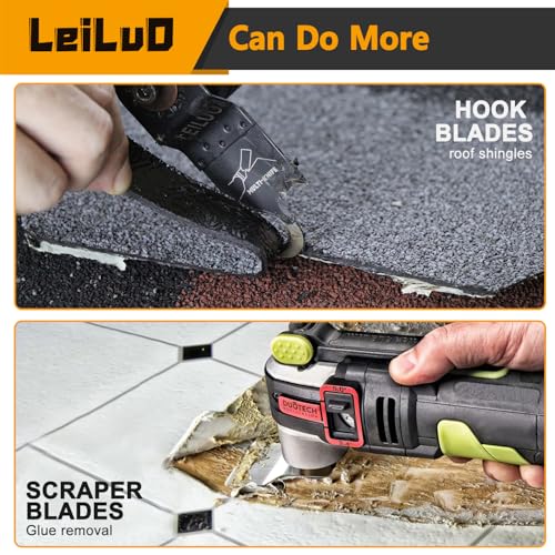 LEILUO 156Pcs Oscillating Saw Blades for Wood Metal, Multi Tool Blades