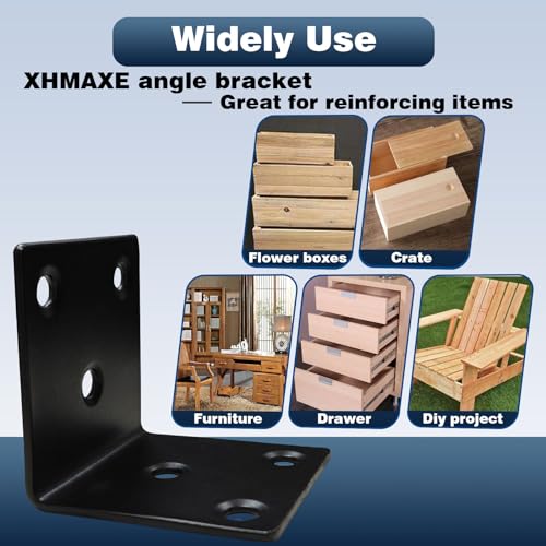 25PCS L Brackets, 2.6" 304 Stainless Steel Brackets, Black - size: 25PCS-2.6'' L Brackets