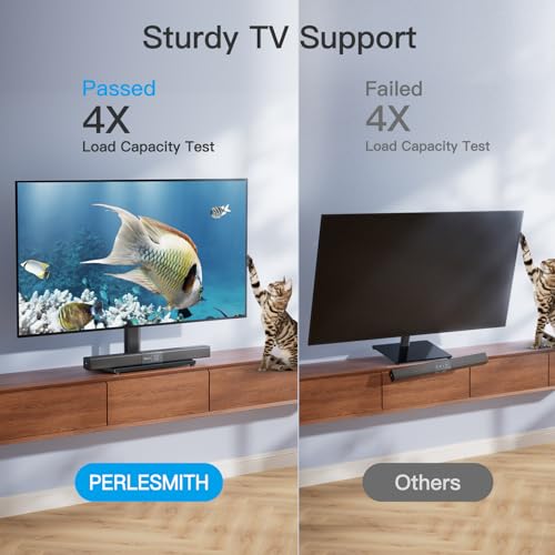 PERLESMITH Universal TV Stand Legs for 24-60 inch TVs to 88lbs with Mount - size: 24-60 Inch with swivel