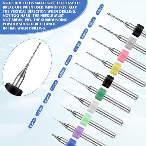 Mudder 57 Pcs Micro Drill Bits & Pin Vise Set 0.1-3mm, Blue - color: Blue