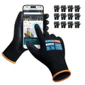 KAYGO Safety Work Gloves, PU Coated, 2-Finger Touchscreen, KG11P - color: Black (Touch Screen), size: XX-Large