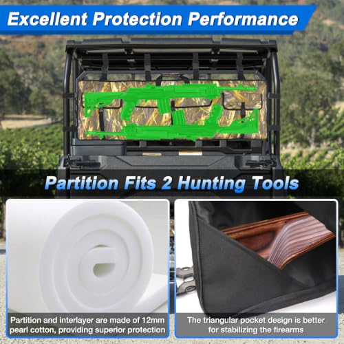 UTV Double Gun Tool Bag,Heavy Duty Tool Holder Rack for Hunting Gear