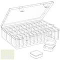 Bead Organizer Box, 36-Pcs Mini Clear Bead Storage with Lid, 1 Pack - color: 1 Pack