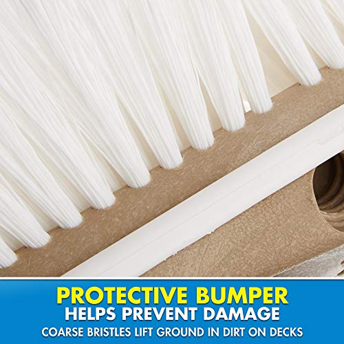 STAR BRITE Deluxe Stiff Heavy Duty 8" Brush Head with Bumper - color: White, size: Deluxe 8" Brush
