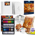 koseibal Kids Acrylic Paint Set with Canvas, Art Supplies Kits for Adults - color: 18x22ml+Easel-S