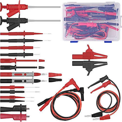 HANDSKIT 22-in-1 Multimeter Test Leads, Back Probe Kit with Alligator Clips