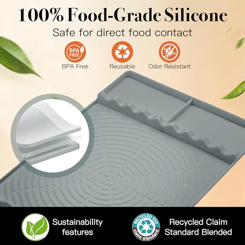 Silicone Grill Mat for Blackstone Griddle Accessories (Gray-2Pack) - color: Gray-2Pack