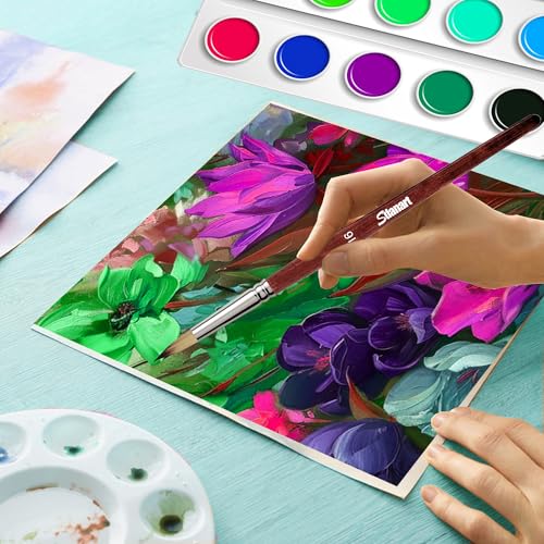 Sdanart Watercolor Brushes Professional，10 PCS Artist Paint Brush Shapes