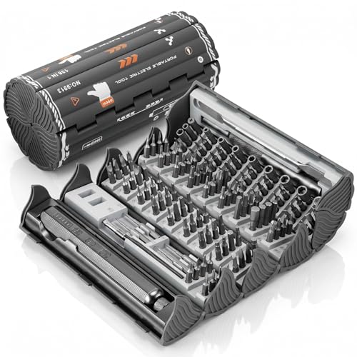Precision Electric Screwdriver Set, 138-in-1 Mini Cordless Repair Kit