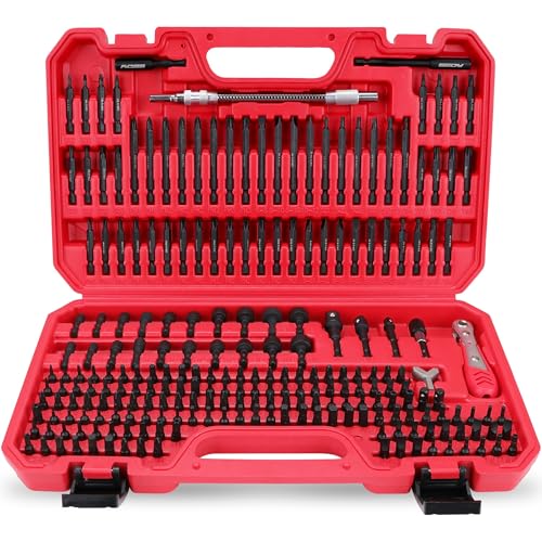 232-Piece Ultimate Screwdriver Bit Set, Cr-V Impact Driver Bit Set Includes Security Bits,Nut Driver, Ratchet Wrench and Bits Holder - color: 232 Pcs Impact Ready Set