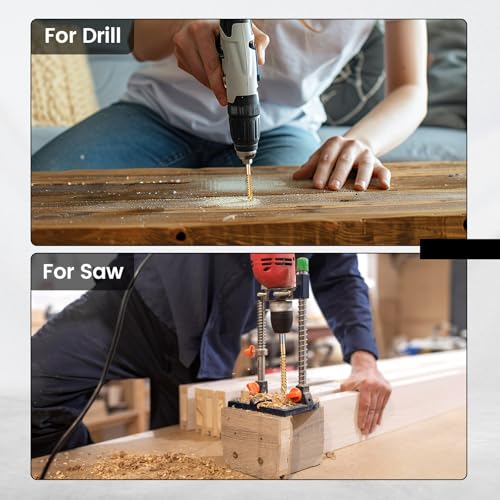6 Pack Titanium Drill Bit Set, 3-8mm Serrated Side Cutting Drill Bit, Titanium Serrated Cutting Bits, Woodworking Tools, Hole Holesaw Tool for Plastic Metal Wood Hole