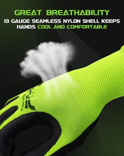 Foam Latex Coated Work Gloves for Men Women - size: Small