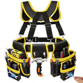 Magnetic Tool Belt, Heavy Duty Tool Pouch for men Magnet Holster Nail Utility Toolbelt Adjustable Waist Holder for Handyman Contractor (Yellow) - color: Yellow