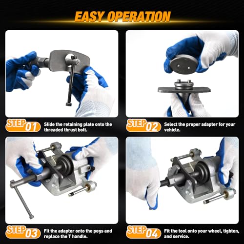 GOOACC 8PCS Drum Brake Tool Kit & 22PCS Disc Brake Caliper Compression Tool - color: 8pc+22pc Brake Tool Red