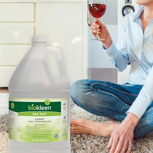 Biokleen Bac Out Enzyme Cleaner, Stain & Pet Odor Eliminator, Lime Scent - size: 128 Fl Oz (Lime)