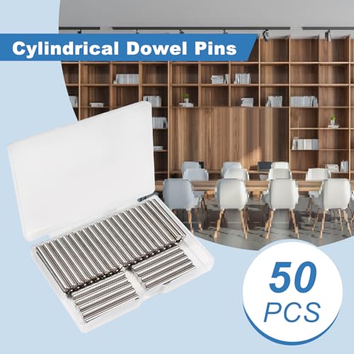 50Pcs M5 x 40mm (Approx 3/16" x 1-9/16") 304 Stainless Steel Dowel Pins - size: M5 x 40mm