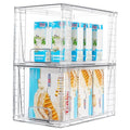 Vtopmart 4 Pack Stackable Clear Pantry Storage Drawers, Large - size: 2Pack 7"H