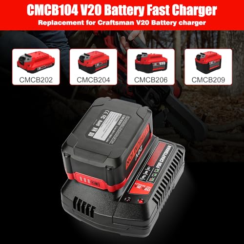 CMCB104 20V Charger Replacement for Craftsman V20 20V Battery Charger