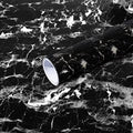 Arthome Black Marble Contact Paper, Peel and Stick Black Silver Paper, Self Adhesive Wallpaper (Black Sliver, 23.6"x200") - color: Silver Blk, size: 23.6" x 200"