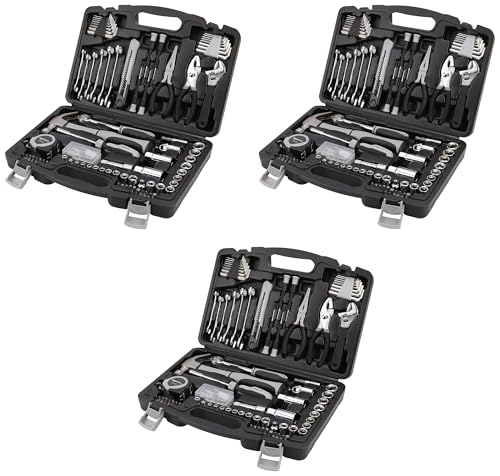 AmazonBasics 131-Piece General Household Hand Tool Set (Pack of 3) - size: 131-Piece (Pack of 3)