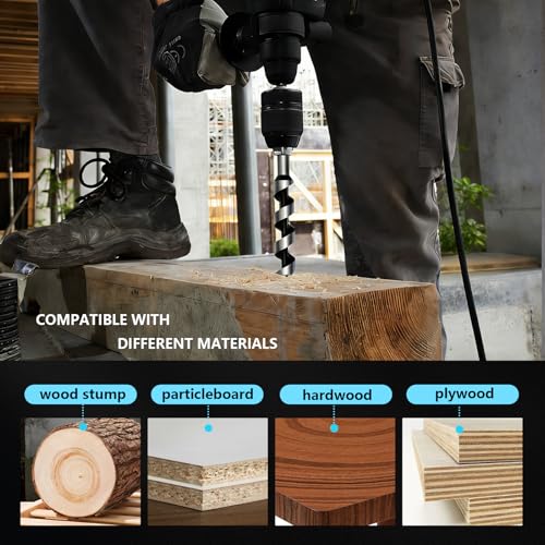 7/8" X 31.5" Auger Bit for Wood, 22x800mm Extra Long Auger Drill bit - size: 7/8" (22mm)diameter, style: 31.5 inch / 800mm Length