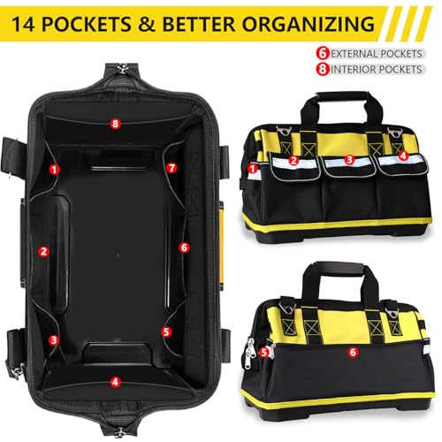 Heavy Duty Tool Bag with Waterproof Bottom