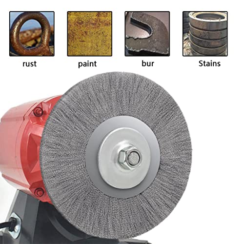 5 Inch Stainless Steel Wire Crimped Wheel Brush with 5/8" Bore for Angle Grinder Derusting Cleaning and Surface Polishing 1Pc - size: 5"125mm 1Pc