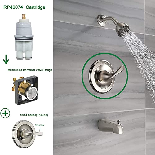 RP46074 Shower Valve Cartridge Repair Assembly for Delta 13/14 Series Faucet - Compatible With Monitor Single-Handle Universal Valve Replacement Kit for Tub - style: RP46074-1 Pack