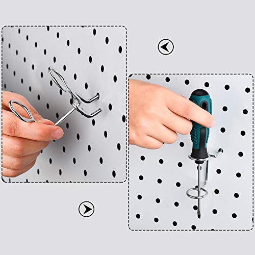 Ripeng 12 Pcs Silver 12 Pcs Screwdriver Organizer Tool Holders Multi-tool Holder - color: Silver