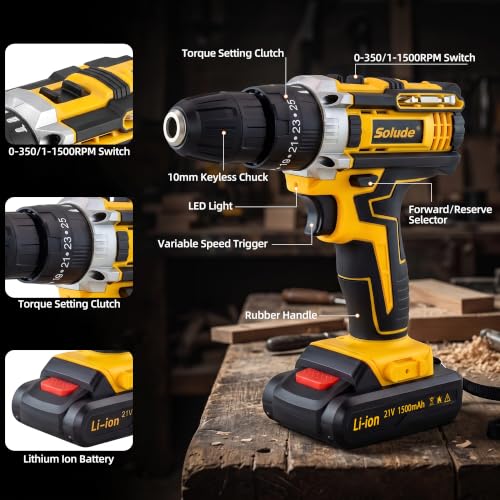 165-Piece Home Tool Kit with Drill,21V Cordless Drill Tool Set with 2 Batteries,Household Tools Kit for Home Repair and DIY Projects - size: 165 Pcs