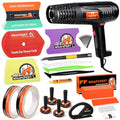 WRAPXPERT Car Wrap Tools Vinyl Wrap Tools Kit with Heat Gun, Vinyl Wrap Squeegees, Felt Buffers, Tucking Squeegees, Wrap Knife and Blades, Magnet Holders, Film Cutter, Masking Tape - color: Heat Gun Set