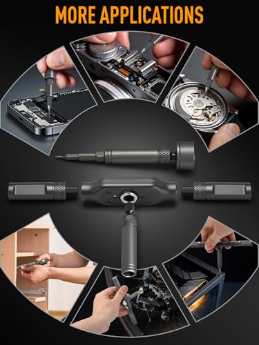 KELIN 78 IN 1 Magnetic Ratchet Screwdriver Set with Detachable T Handle - color: Black, size: 78 PCS