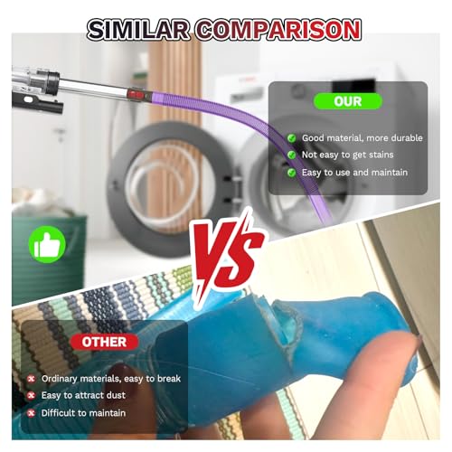 2 Pieces Dryer Vent Cleaner Kit,Lint Brush & Vacuum Hose