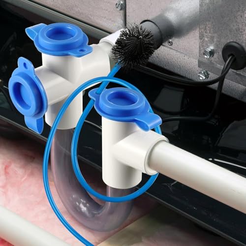 3 Pcs Condensate Trap Flexible Drain Brush, 48 Inch AC Drain Line Cleaning Brush for AC & HAVC Condensate P Trap, Blue - color: Blue, size: 48 Inch