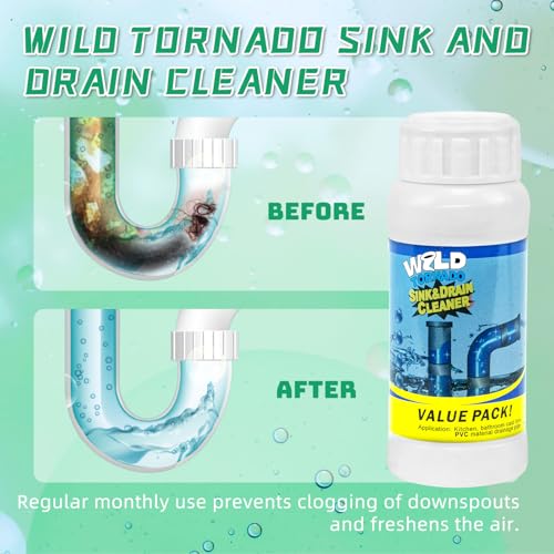 Drain Cleaner Powder, Wild Tornado Sink and Drain Cleaner 3Pcs - size: 3Pcs
