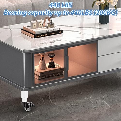 Set of 4 Metal Adjustable Furniture Legs with Wheels 7-12 Inch White Adjustable Table Legs with Casters Heavy Duty Bed Support with Brake Table Legs with Wheels for Cabinet Sofa Bed, 440LBS