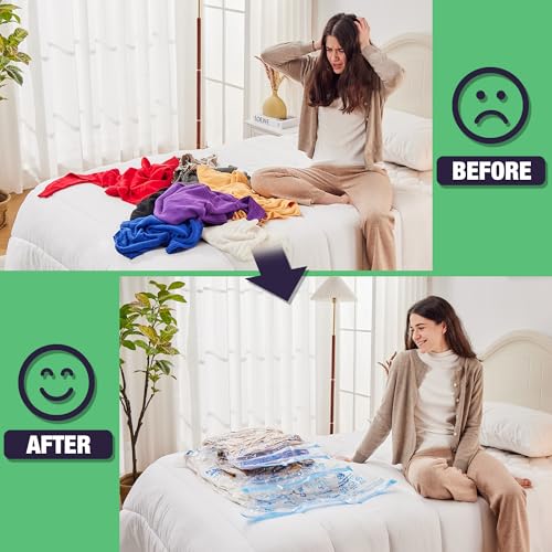 15 Jumbo Vacuum Storage Bags for Bedding, Vacuum Seal Bags for Clothing - size: 15-Jumbo