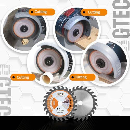 TCT Carbide Circular Saw Blade-BGTEC Wood Cutting Dics, 4pcs 3"/75mm 24T with 10mm Arbor for Angle Grinder to Cutting Wood Plastic - style: TCT Wood Cutting Wheel
