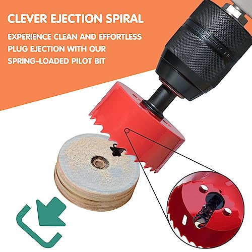 1-1/4 in. Bi-Metal Hole Saw Drill Bits - Versatile and Durable Hole Cutter for Wood, Plywood, Plaster Drywall, Ceiling, Plastic Pipe, PVC and Thin Metal - Includes Arbor & Pilot Bit (32mm) - size: 1-1/4"(32mm)