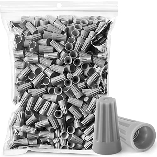 1000 Pcs Grey Wire Connectors Nuts, Electrical Wire Caps Insulated - color: Gray-1000PCS