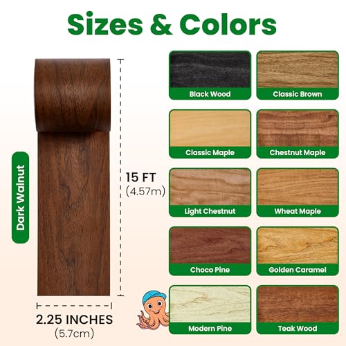ECOHomes Wood Grain Repair Tape (Dark Walnut, 2.25 Inch x 15 Feet) - color: Dark Walnut, size: 2.25 Inch By 15 Ft