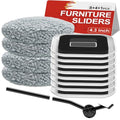 New Upgrade Furniture Sliders: Multi-Surface 3-in-1 Furniture Movers Slider - size: 4.3in 8+4+1Pack