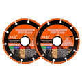 LOZLIN 2-Pack 4.5" Diamond Woodworking Saw Blades - Nail-Embedded Hardwood Cutting Discs for Angle Grinders, Circular Tooth Design for Oak/Teak/PVC/Alloy