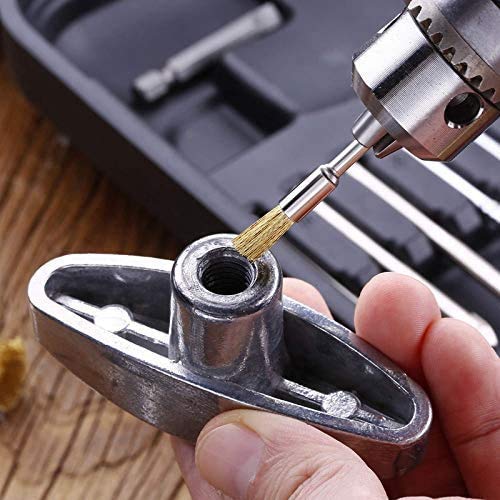 Rocaris 90 Pcs Wire Brushes Set, Brass Wire Wheels Pen Brushes Set Kit