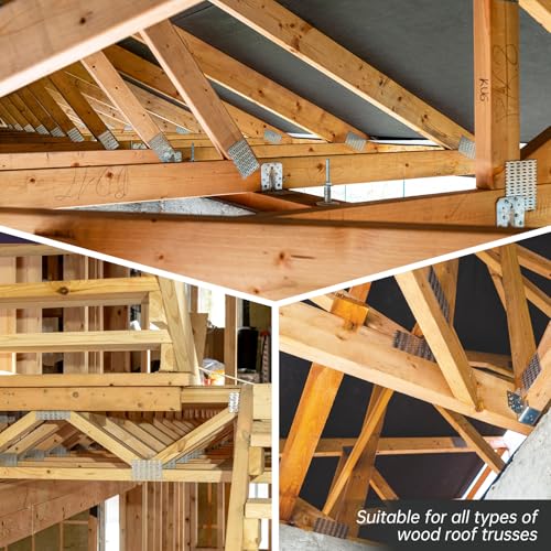 10Pcs Pronged Truss Plates 8x10, Rafter Truss Brackets for Wood Connection, Galvanized Flat Mending Plates with Nail-Teeth - size: 8"x10"