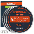 5-1/2-Inch 130 Tooth Plywood, Softwood, OSB Cutting Circular Saw Blade with 5/8"-1/2" Bushing-3 Pack - size: 5-1/2" 130T