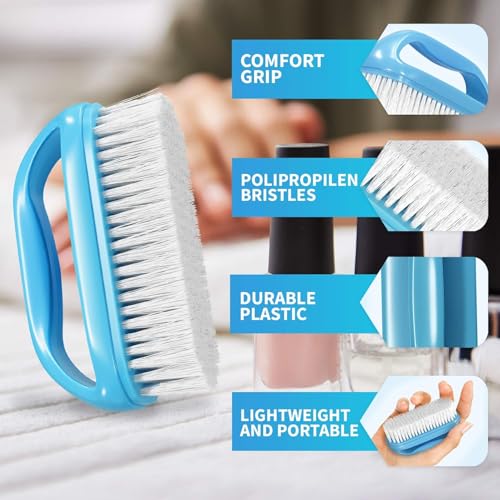 Konex Perfect-Grip Large Hand and Fingernail Brush. Hand Scrub Brush and Under Nail Cleaner. Best in Class Grip Finger Nail Brush to Clean Under Nails 4" X 2-1/4" X 1-1/2" (Pack of 3) - color: Pack of 3