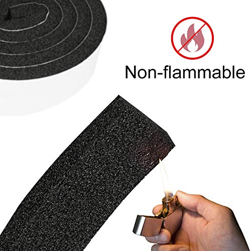2 Rolls 2 Inch W 1/2 Inch T Weather Stripping Air Conditioner Open Cell Foam Seal Tape, Window Insulation High Resilience Seal Strip for Doors Window,Total 11FT - size: 2 Inch W 1/2 Inch T